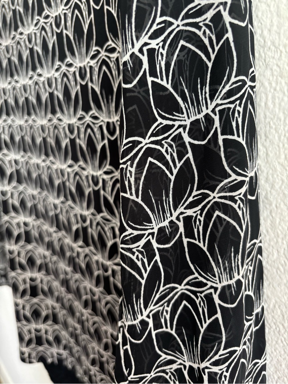 Alfani Black and White Floral Pencil Skirt